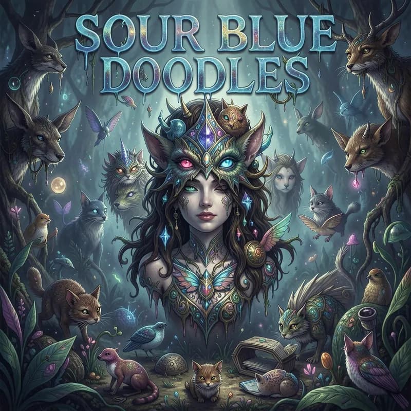 Sour Blue Doodles