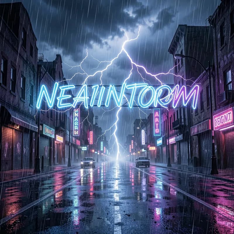 Neon Rainstorm