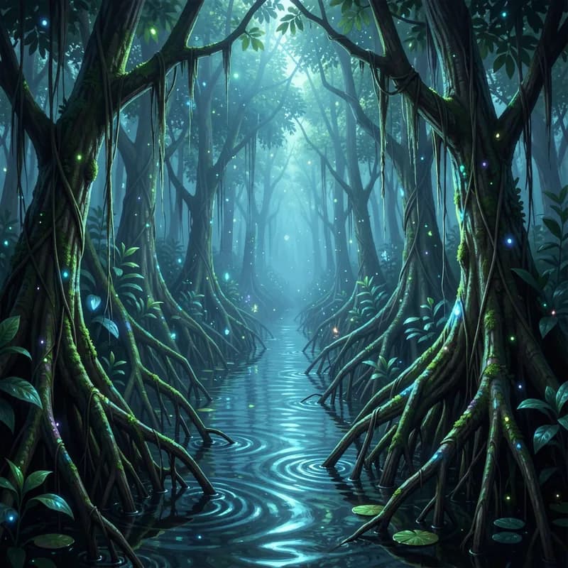 Bioluminescent Mangrove