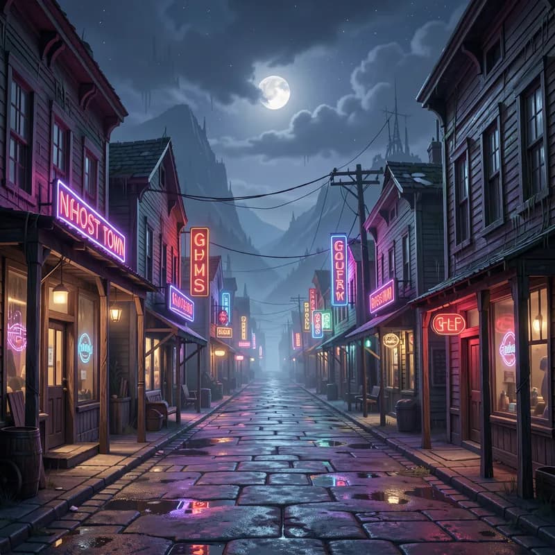 Neon Ghost Town