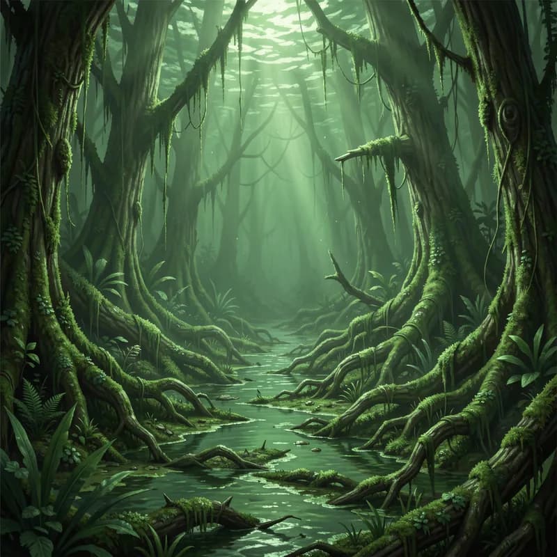 sunken green