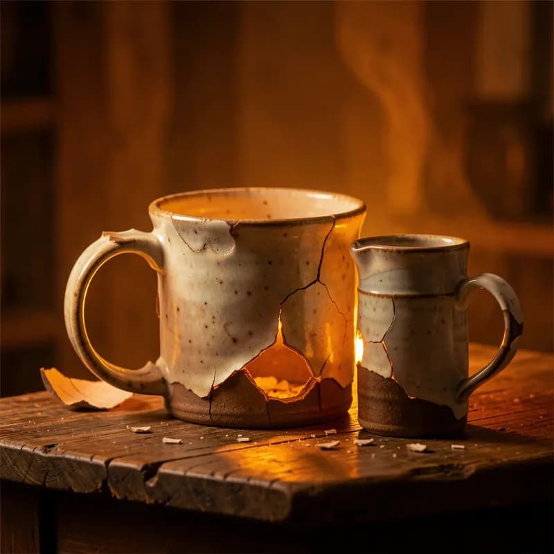 Amber Light & Chipped Mugs