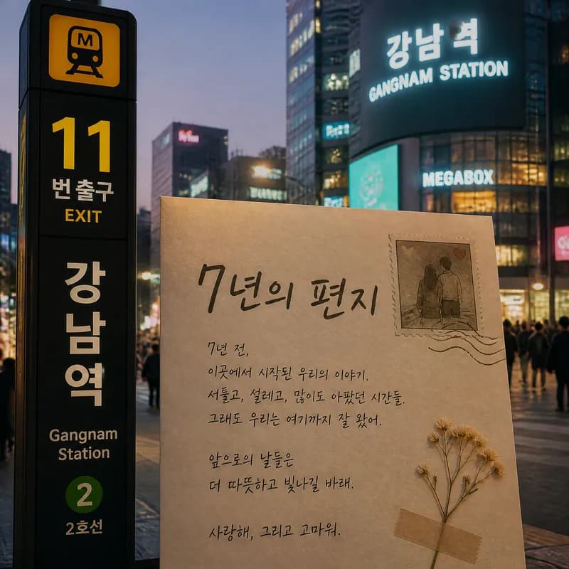 강남역 11번 출구, 7년의 편지