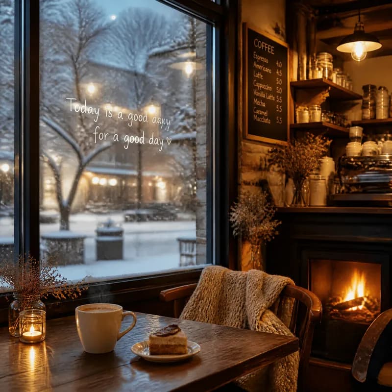 겨울 카페의 온기