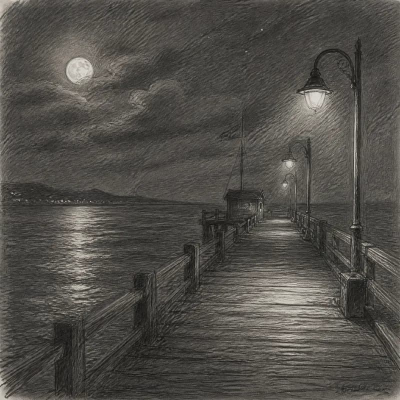 Pier Midnight Sketch