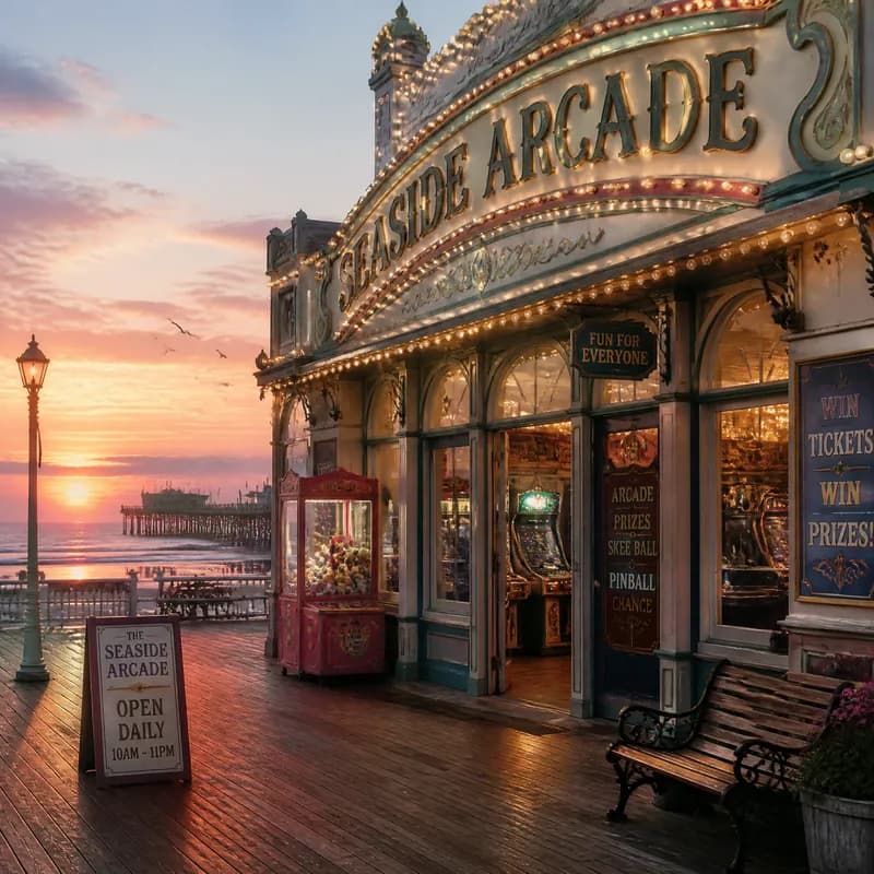 Dawn at the Seaside Arcade