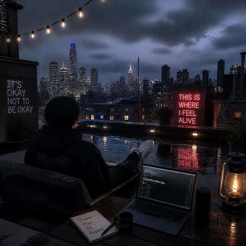 Rainy Rooftop Chill
