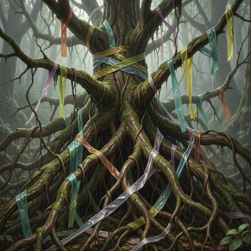 Tangled Roots and Plastic Tapes