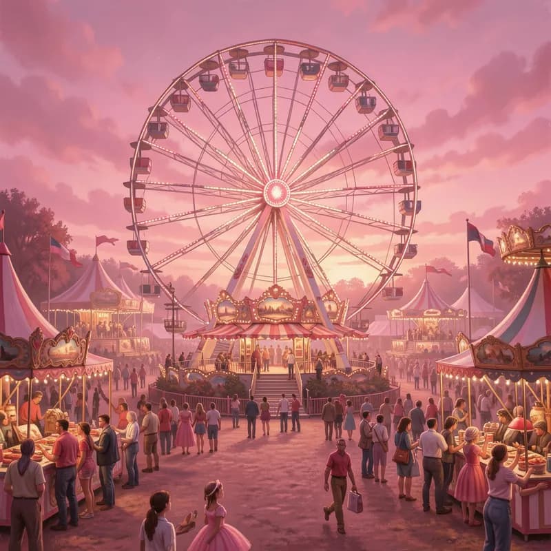 Pink Over the Fairgrounds