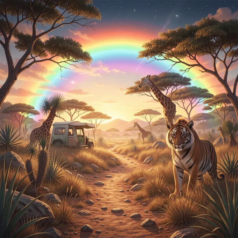 Rainbow Static Safari