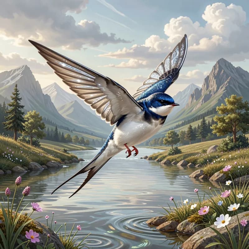 The Silver-Veined Swallow