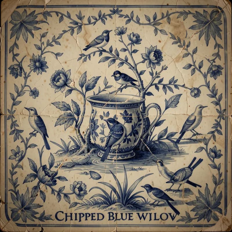 Chipped Blue Willow