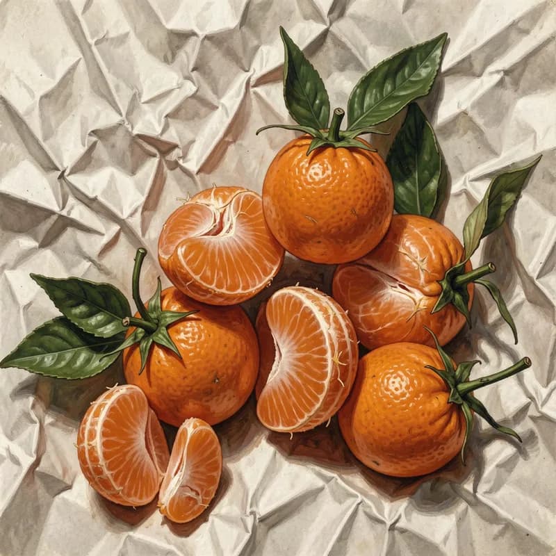 Crumpled Ink & Clementines