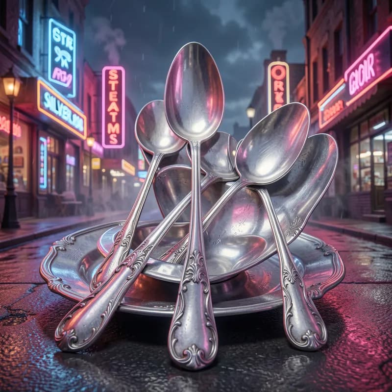 Neon Steam & Silver Spoons