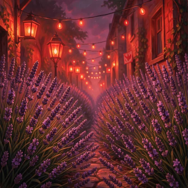 Lavender & Red Lights