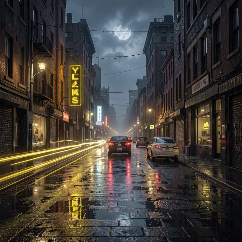 Yellow Lines and Midnight