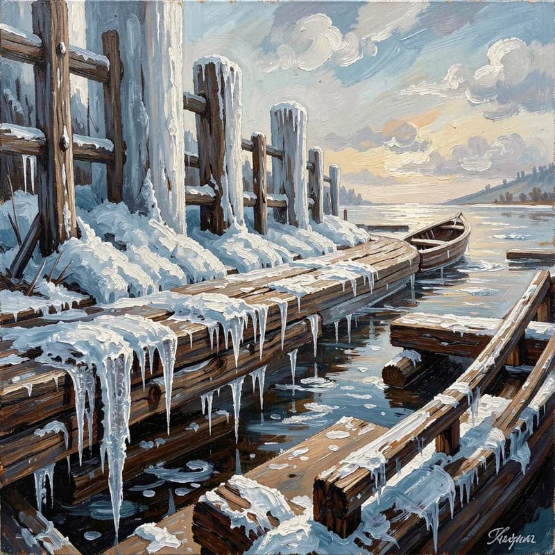 Painted Wood and Salt