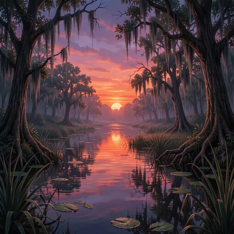 Dusk on the Bayou