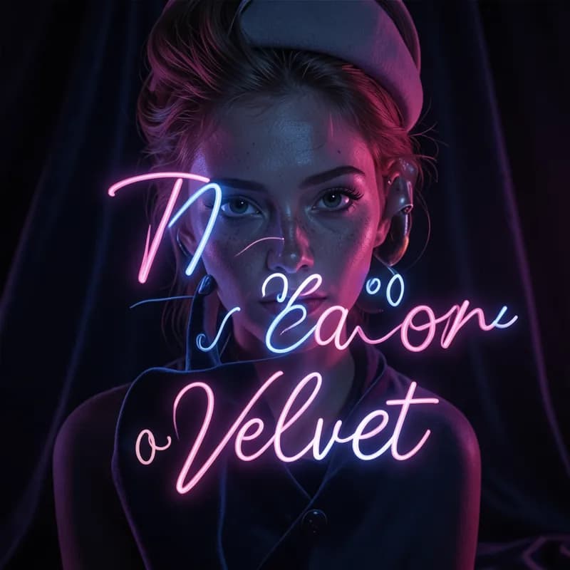 Neon Tears on Velvet