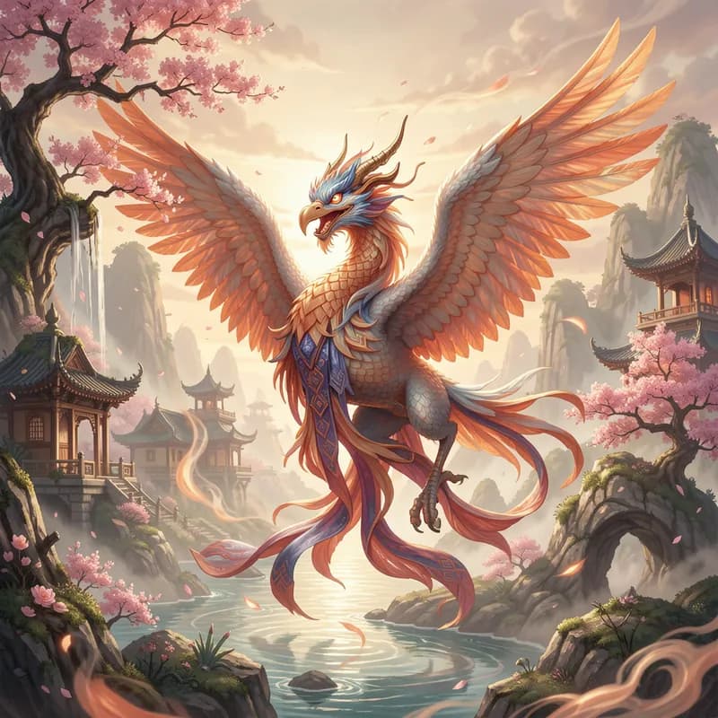 鹤羽焚桃