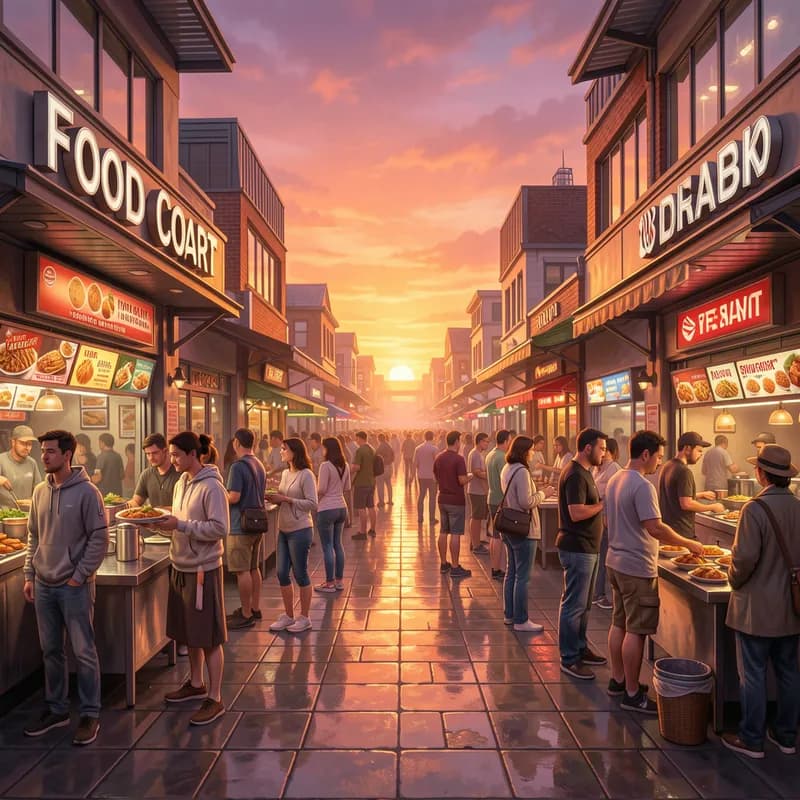 Food Court Sunset