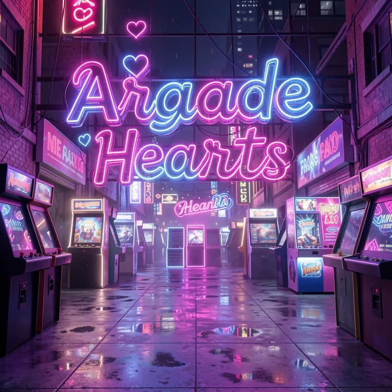 Neon Arcade Hearts