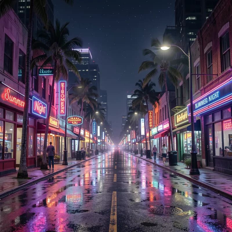 Neon Summer Night