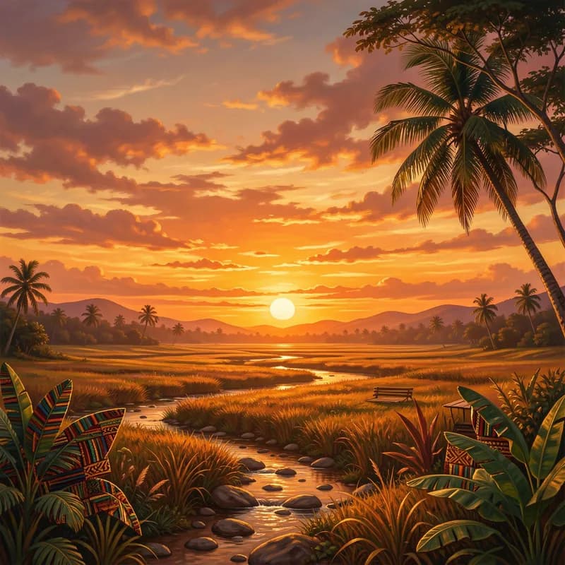 Kente Sunset