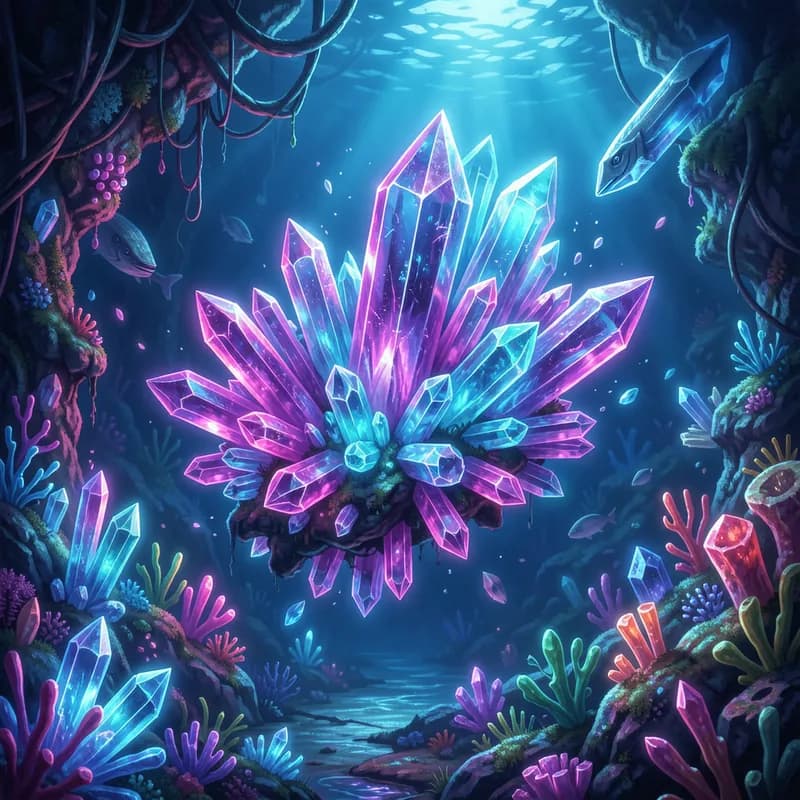 Neon Shards of the Deep