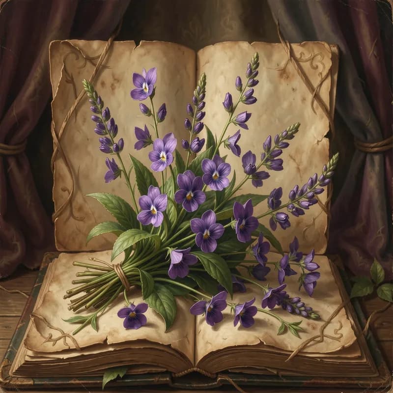 Violets in the Vellum