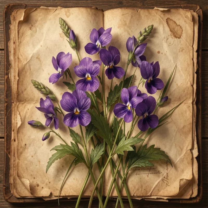 Violets in Vellum
