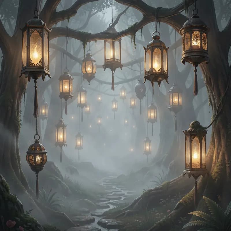 Lanterns in the Mist