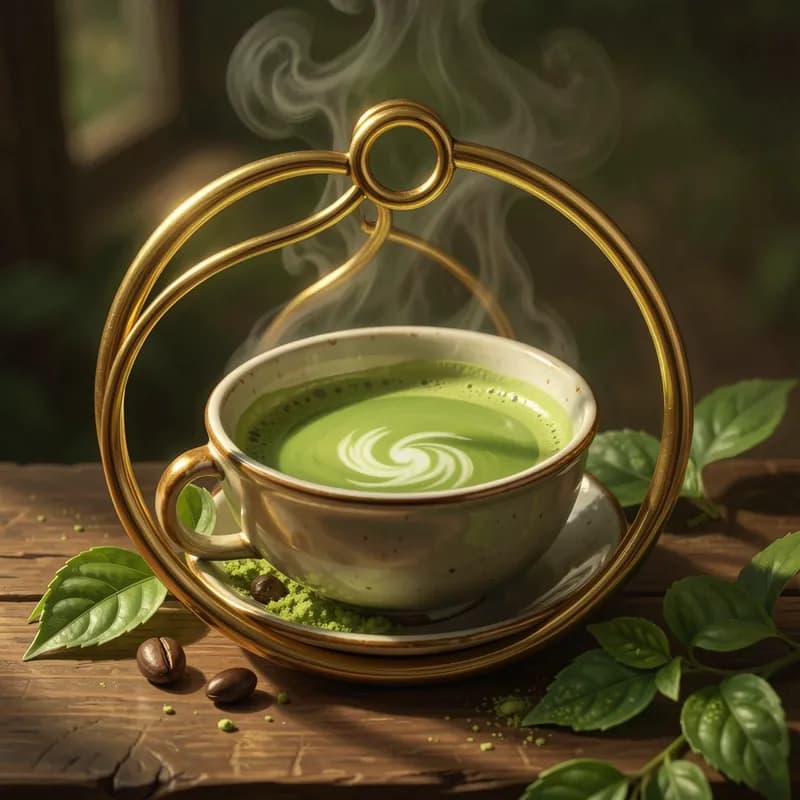 Gold Hoops and Matcha