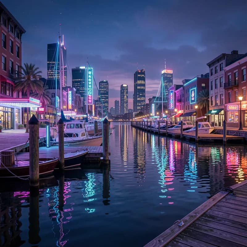 Neon Waterfront