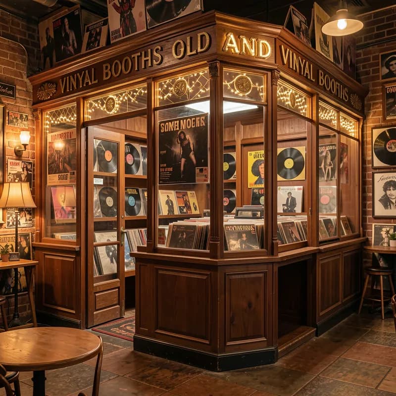 Vinyl Booths and Gold