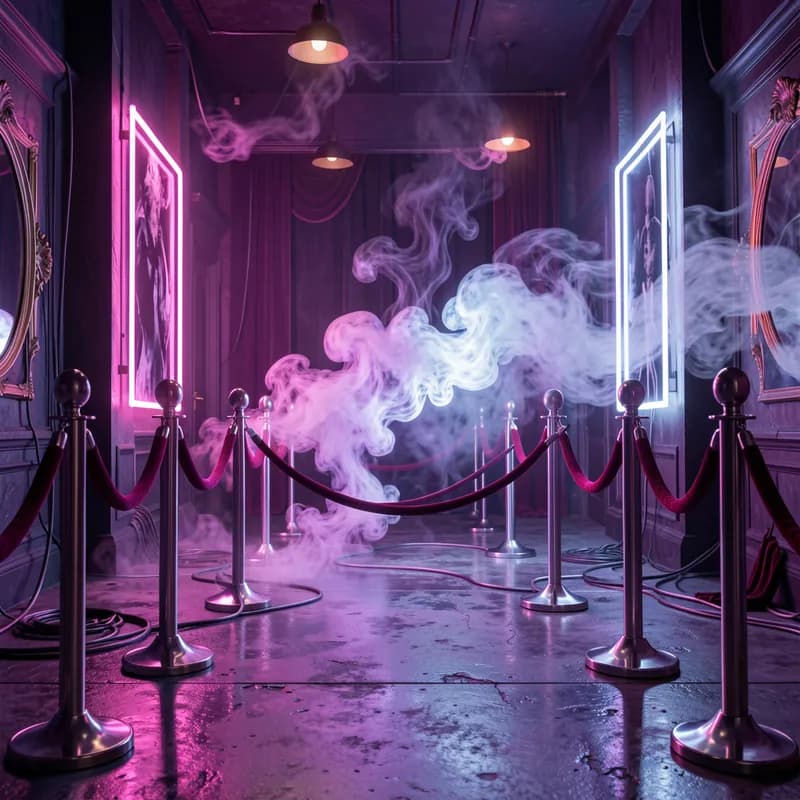 Velvet Ropes & Neon Smoke