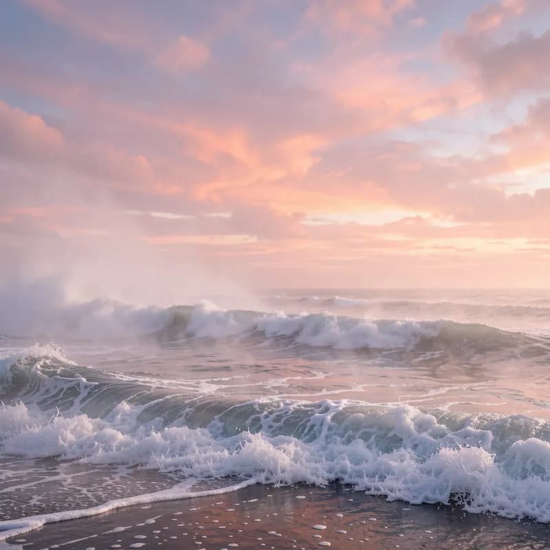 Salt Mist and Peach Sky