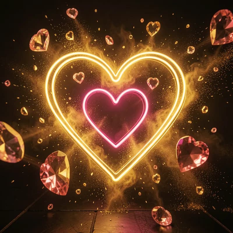 Golden Dust & Neon Hearts
