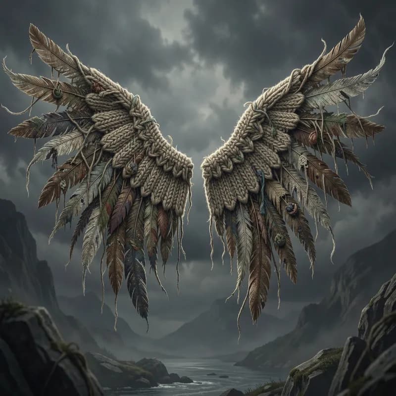 Frayed Knit Wings