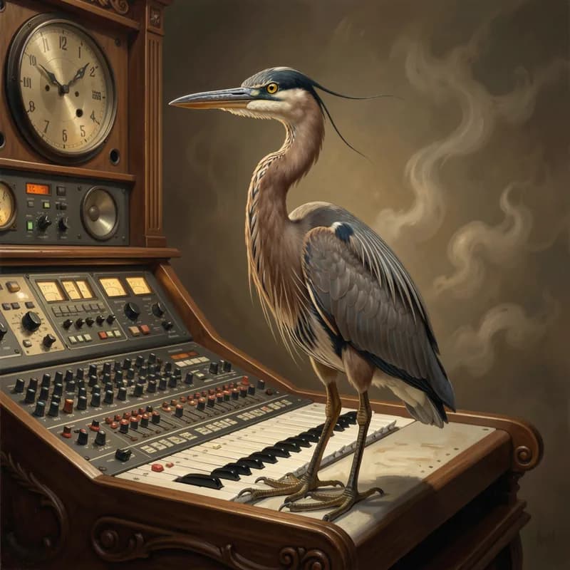 Heron on the Soundboard