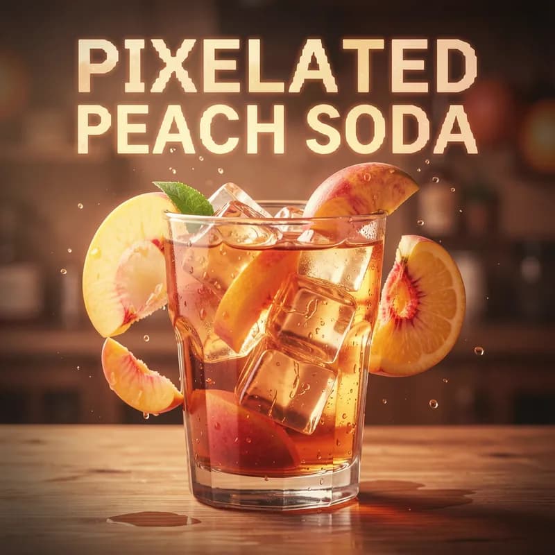 Pixelated Peach Soda