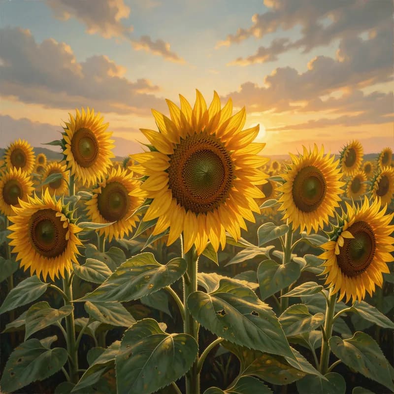Static Sunflowers
