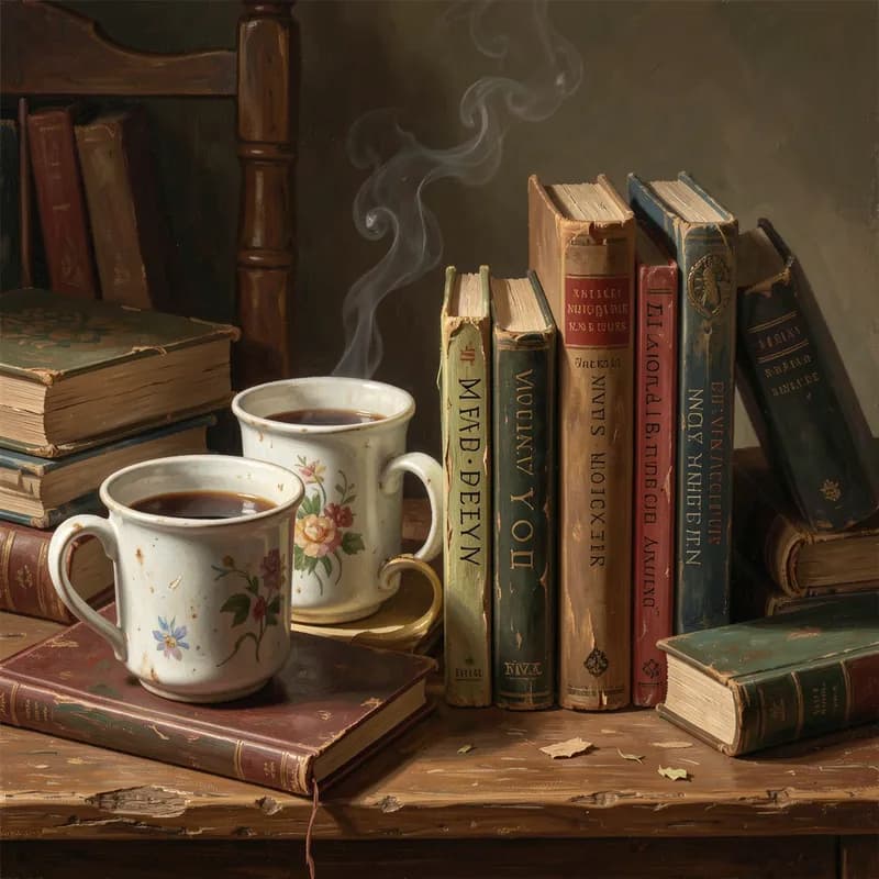 Mismatched Mugs and Poetry Spines