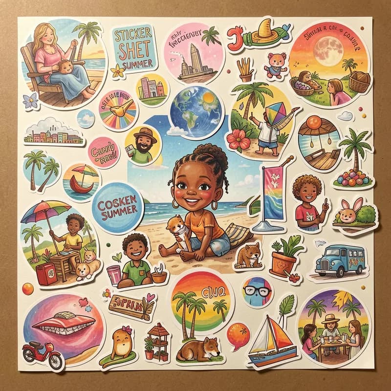 Sticker Sheet Summer