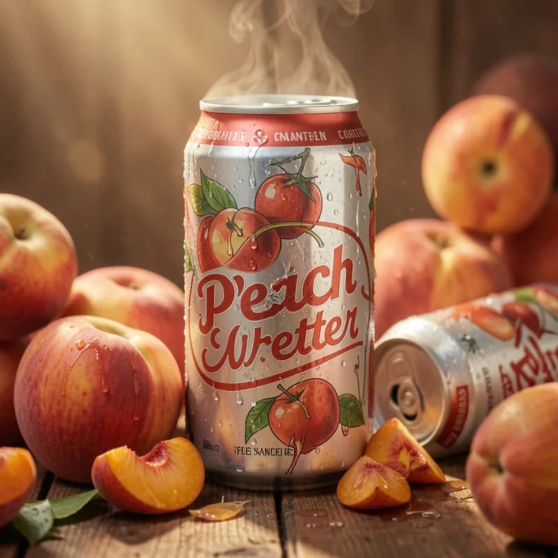 Peach Water & Dented Cans