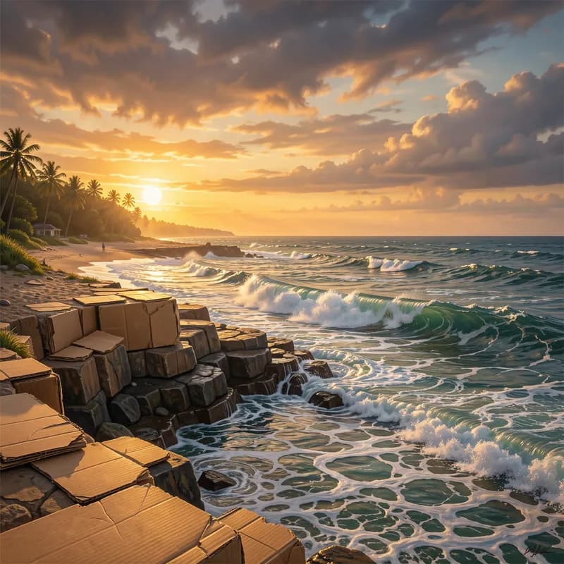 Cardboard Coastline
