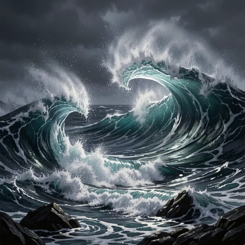 Sea Spray and Shadows