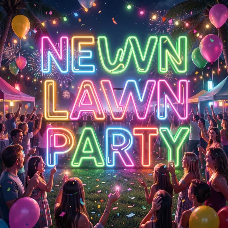 Neon Lawn Party