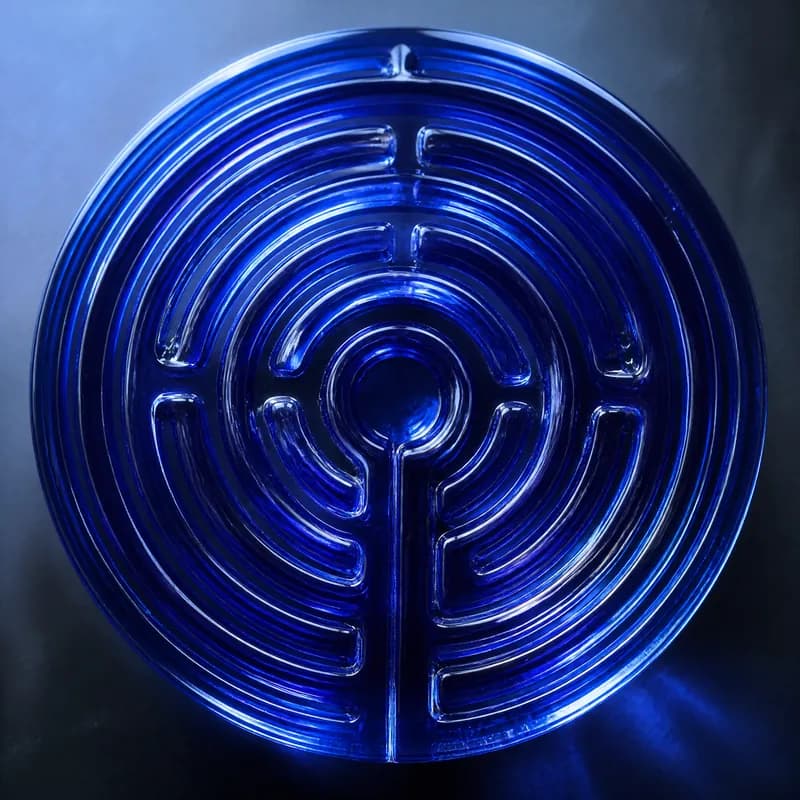 Cobalt Glass Labyrinth