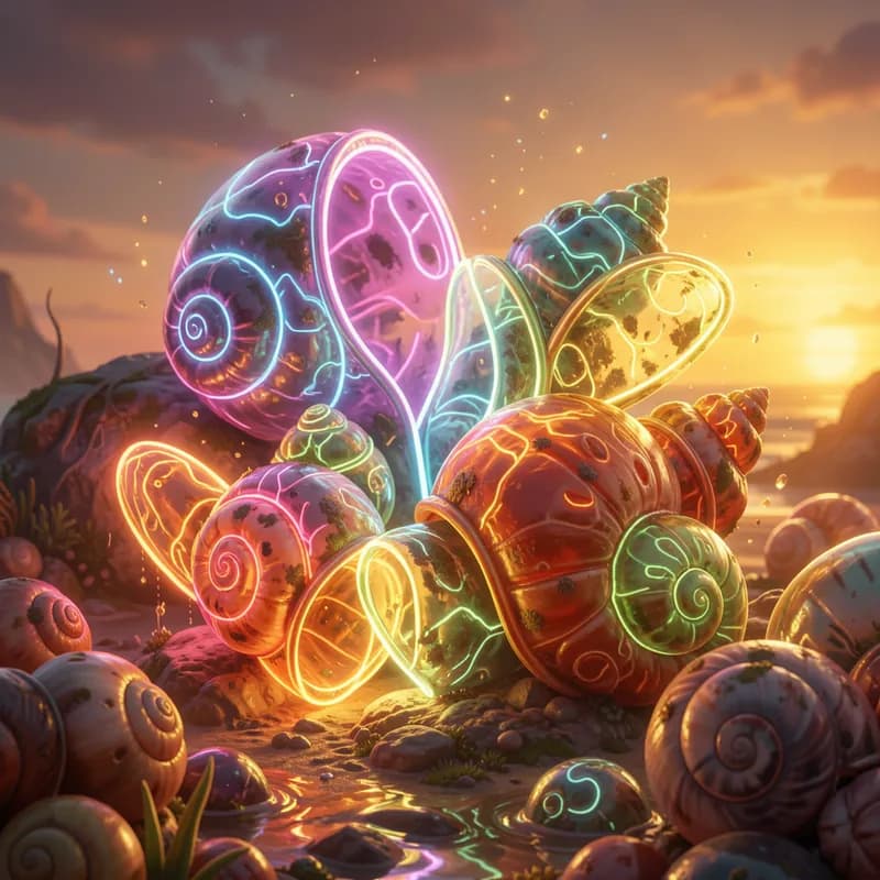 Neon Gastropods and Golden Hours